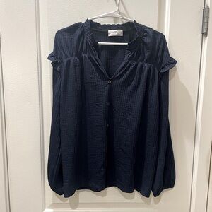 NEW…StitchFix Kaileigh Navy Blue Blouse
